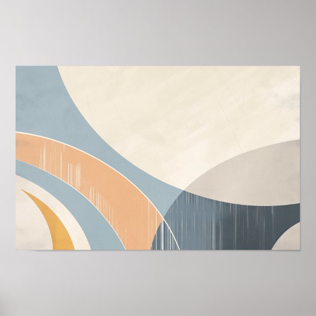 Semi-circular forms in neutral shades poster (Front)