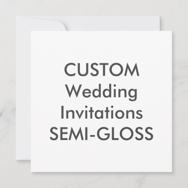 SEMI-GLOSS 110lb 5.25" Square Wedding Invitations (Front)