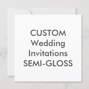 SEMI-GLOSS 110lb 5.25" Square Wedding Invitations