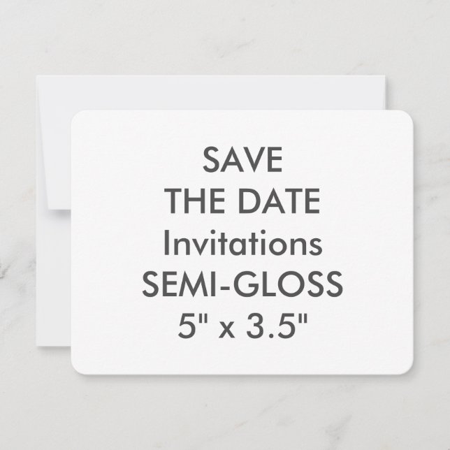 SEMI-GLOSS 110lb 5.5” x 4.25" Wedding Invitations (Front)