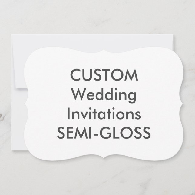 SEMI-GLOSS 110lb 7"x5" Bracket Wedding Invitations (Front)