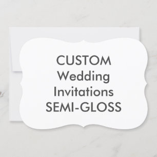 SEMI-GLOSS 110lb 7"x5" Bracket Wedding Invitations