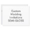 SEMI-GLOSS 8.75" x 6.5" Wedding Invitations
