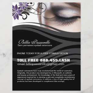 Semi-permanent eyelash extension flyer