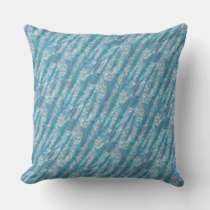 Semi-pixelated cotton in mix of sky blue cushion