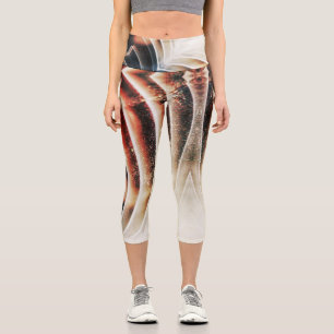 Semi-precious gemstone stone texture structure capri leggings