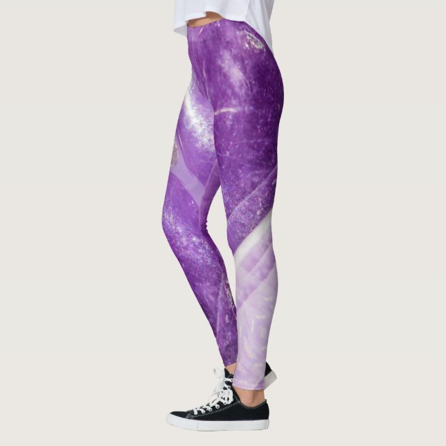 Semi-precious gemstone stone texture structure leggings (Left)