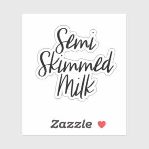 Semi-Skimmed Milk Storage Sticker