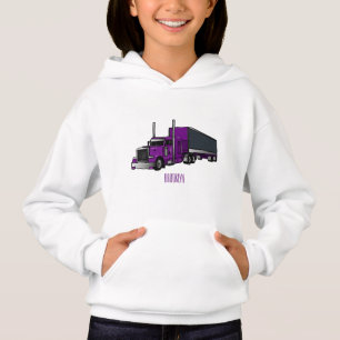 Semi-trailer truck cartoon illustration