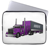 Semi-trailer truck cartoon illustration