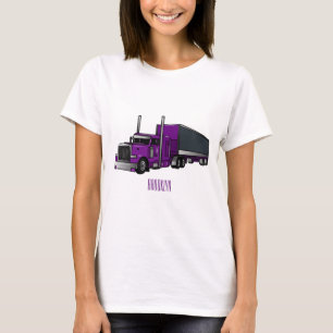 Semi-trailer truck cartoon illustration T-Shirt