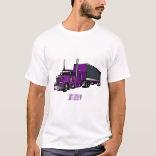 Semi-trailer truck cartoon illustration T-Shirt