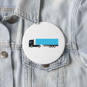 Semi-Trailer Truck Transportation Trucks 10 Cm Round Badge