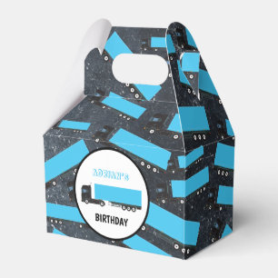 Semi-Trailer Truck Transportation Trucks Birthday Favour Box