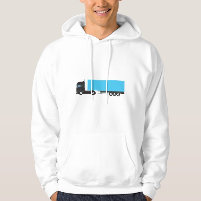 Semi-Trailer Truck Transportation Trucks Hoodie (Front)