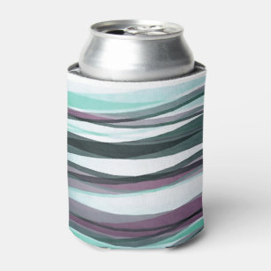 Semi Transparent Layers In Aqua Burgundy and Grey Can Cooler