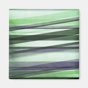 Semi Transparent Layers In Green Lime and Lavendar Magnet