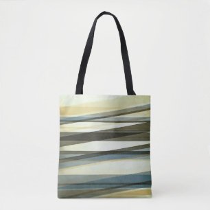 Semi Transparent Layers In Sand Brown And Blue Tote Bag