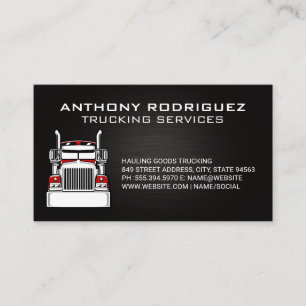 Semi Truck Big Rig   Transport Business Card