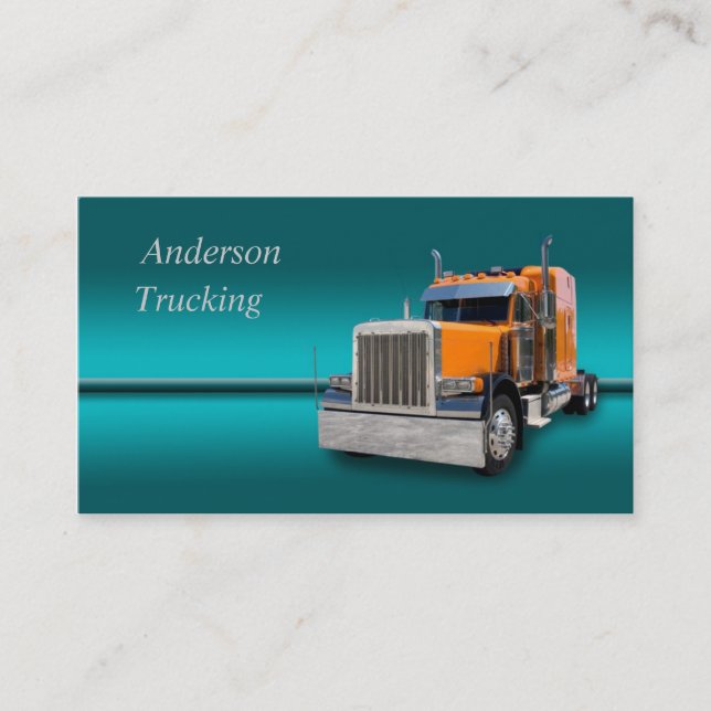 Semi Truck  Business Card (Front)