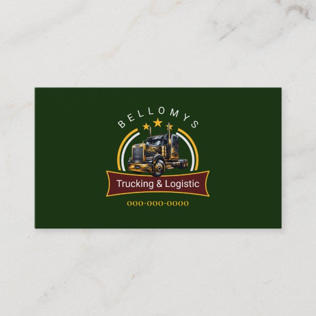 Semi Truck Business Card (Front)