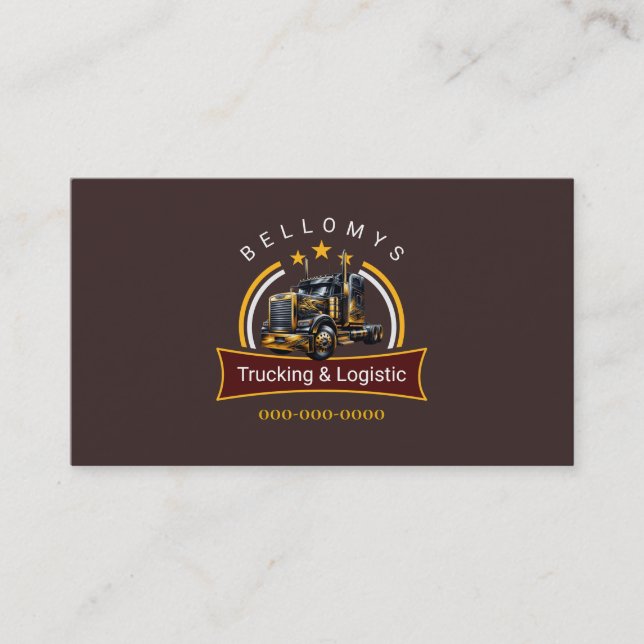 Semi Truck Business Card (Front)