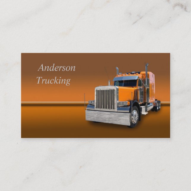 Semi Truck  Business Card (Front)