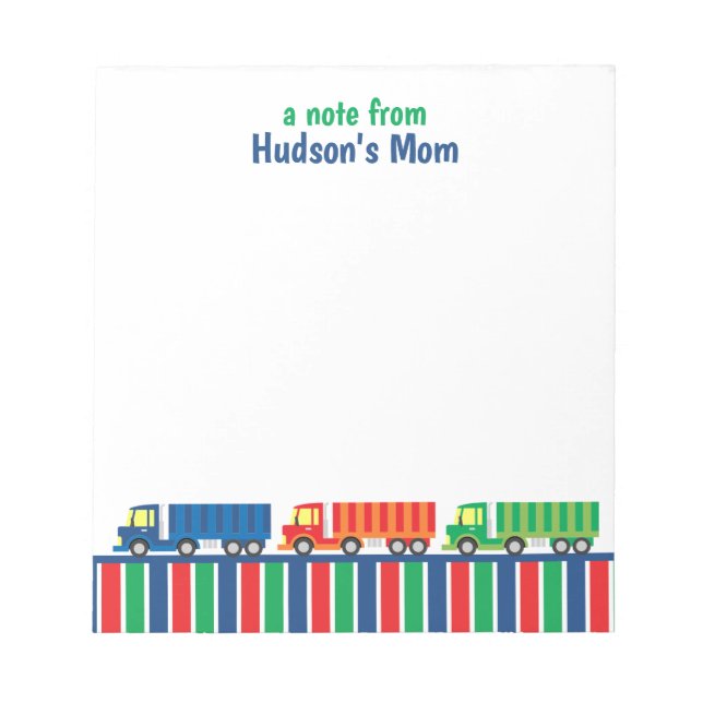 Semi Truck Convoy Personalised Notepad (Front)