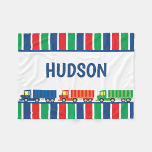Semi Truck Convoy Personalized Fleece Blanket