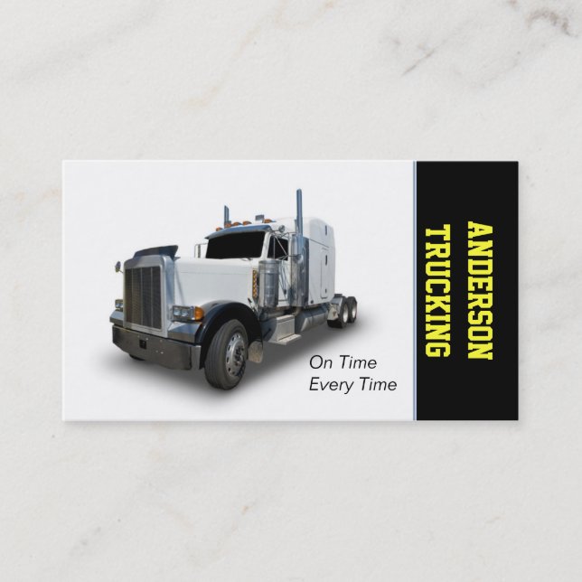 Semi Truck Delivery Company Business Card (Front)