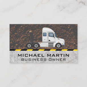 Semi Truck Driver   Construction Business Card