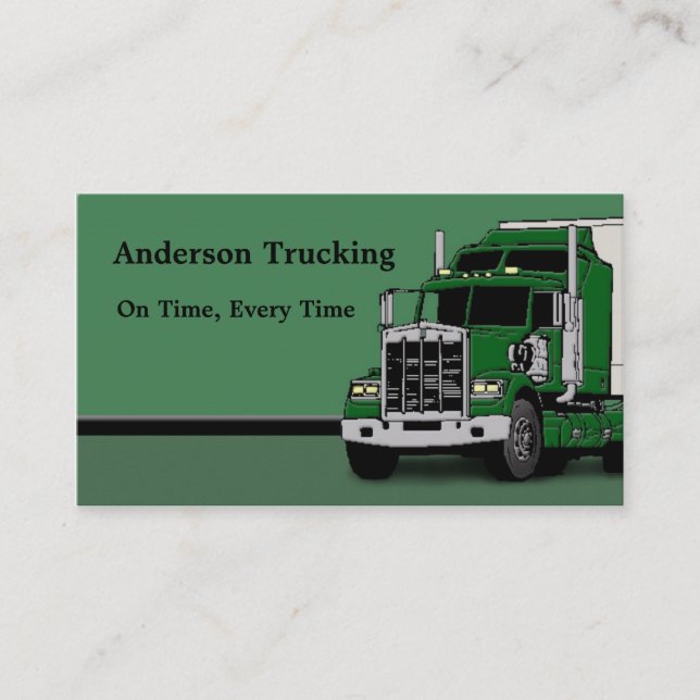 Semi Truck Freight Delivery  Business Card (Front)