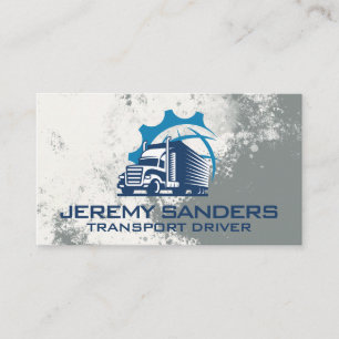 Semi Truck Global Transport Shipping Business Card