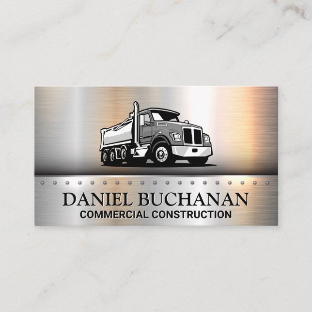 Semi Truck Logo | Commercial Driver Business Card (Front)