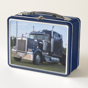 Semi-Truck Metal Lunch Box
