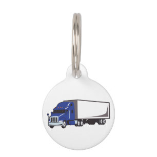 Semi Truck Pet Tag