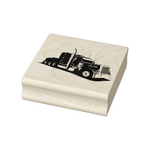 Semi Truck Rubber Stamp