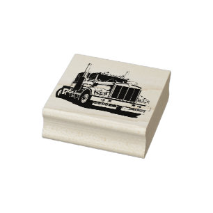Semi Truck Rubber Stamp
