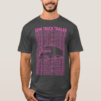 Semi Truck Trailer Pastel Aesthetic  T-Shirt