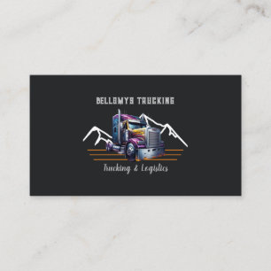 Semi Truck Trucking And Logistic Business Card