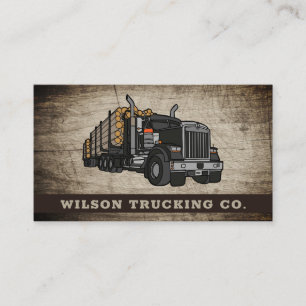Semi Trucking Logging Truck Freight Business Card
