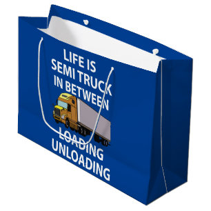 Semi Trucks Trucker Truck Driver Large Gift Bag