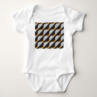 Semicircles and dots, geometric pattern. baby bodysuit