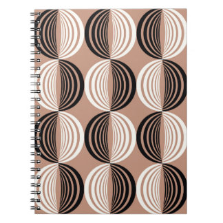 Semicircles of lines seamless geometric pattern notebook
