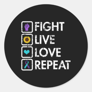 Semicolon Be Here Tomorrow Suicide Awareness Preve Classic Round Sticker
