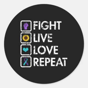 Semicolon Be Here Tomorrow Suicide Awareness Preve Classic Round Sticker