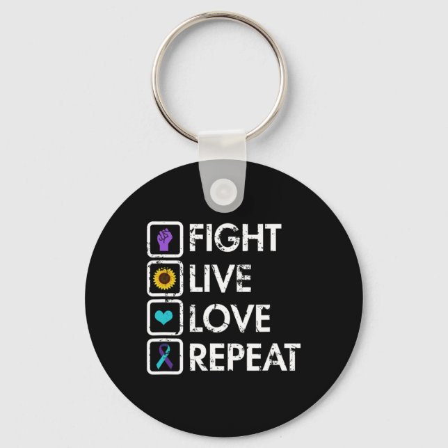 Semicolon Be Here Tomorrow Suicide Awareness Preve Key Ring (Front)