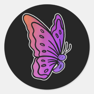 Semicolon Butterfly Anti-suicide Mental Health Awa Classic Round Sticker