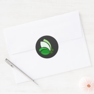 Semicolon Butterfly Classic Round Sticker