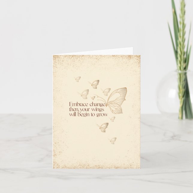 Semicolon Butterfly - Embrace Change Card (Front)